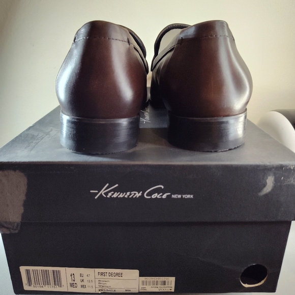 KENNETH COLE REACTION First Degree Mens Brown Leather Horse Bit Loafers Sz 13 M - Picture 4 of 7